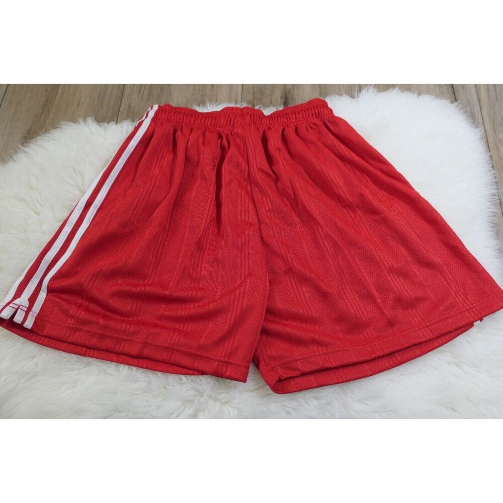NWT Vintage Y2K 90s ADIDAS Soccer TREVISO Polyester Men's Red Shorts Large - Picture 10 of 11